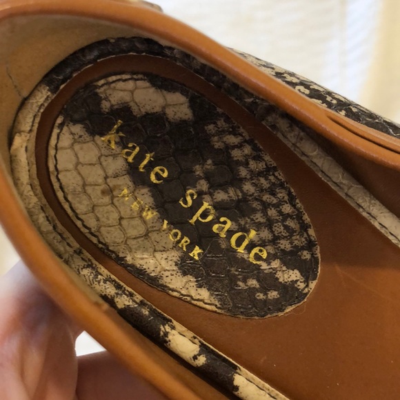 KATE SPADE leather snakeskin moccasin loafer 7.5 - Picture 5 of 6